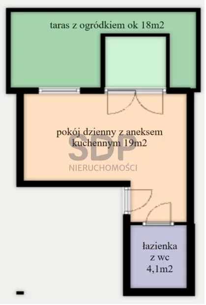 Mieszkanie na sprzedaż, 26,60 m², 1 pokój, parter, oferta nr 32776