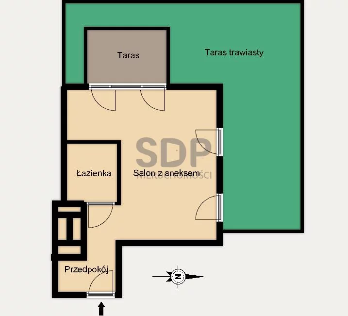 Mieszkanie jednopokojowe 33,00 m², Wrocław, Stare Miasto, Kępa Mieszczańska, Sprzedaż