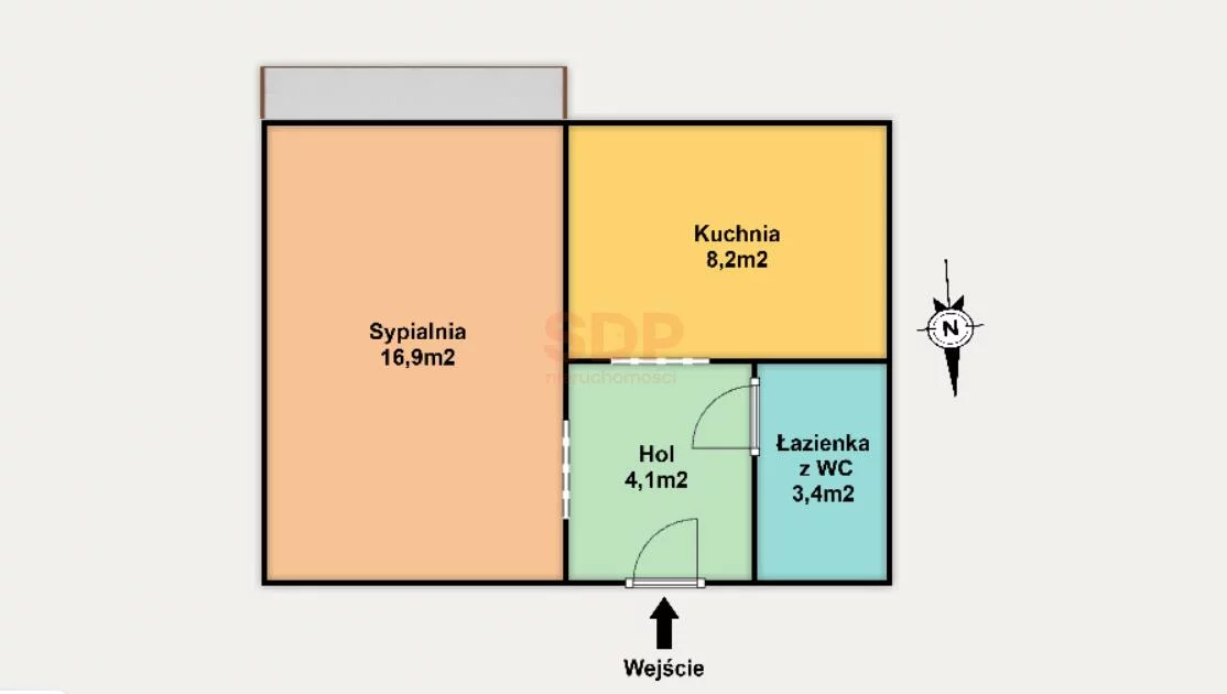 1 pokój, mieszkanie 32,70 m², piętro 2, oferta nr , 41679, Łódź, Bałuty, Bałuty, Klonowa