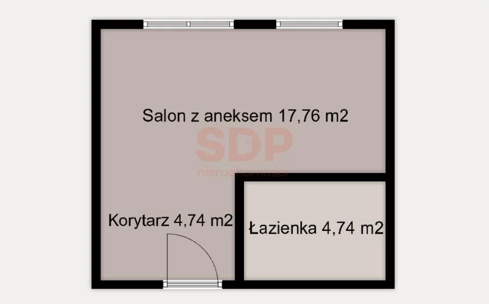 Mieszkanie na sprzedaż, 26,80 m², 1 pokój, 5 piętro, oferta nr 38734