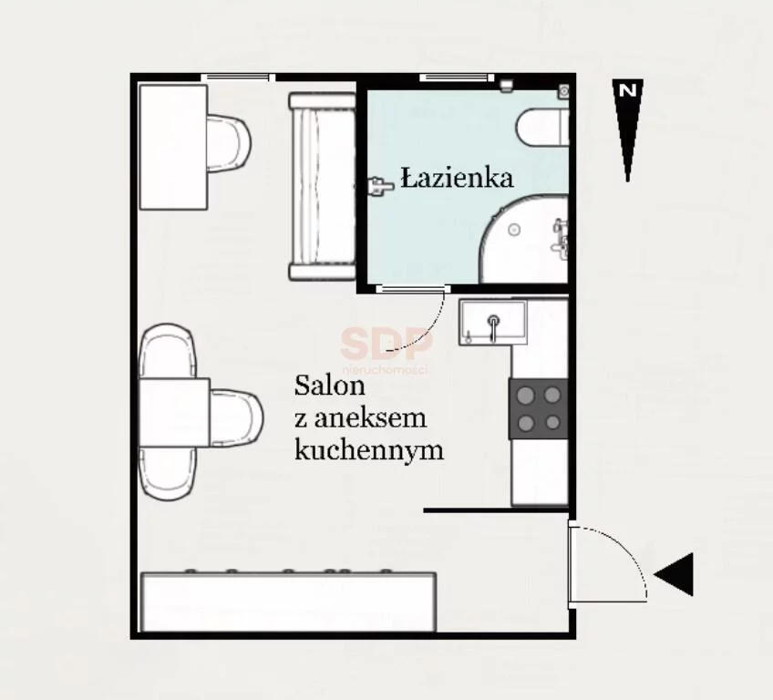 1 pokój, mieszkanie 24,15 m², piętro 2, oferta nr , 41718, Wrocław, Psie Pole-Zawidawie, Psie Pole, Kromera Marcina