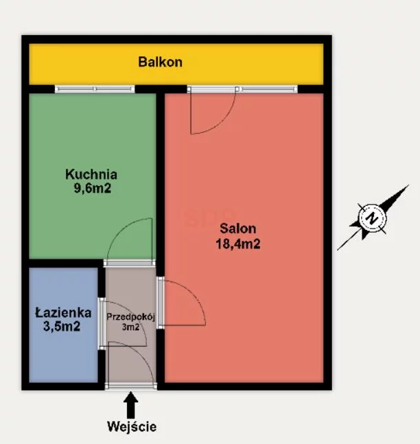 1 pokój, mieszkanie 34,50 m², piętro 1, oferta nr , 42819, Łódź, Górna, Górna, Łukowa