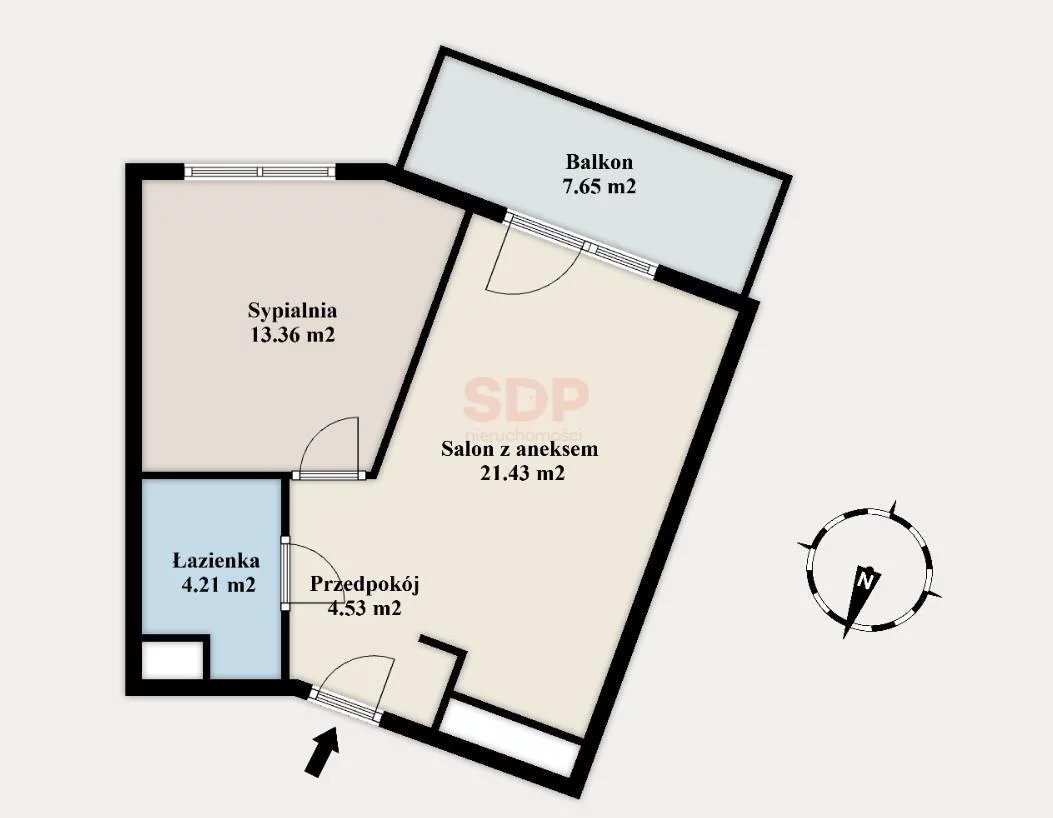 1 pokój, mieszkanie 44,65 m², piętro 7, oferta nr , 40390, Warszawa, Wola, Wola, Ordona Juliusza Konstantego