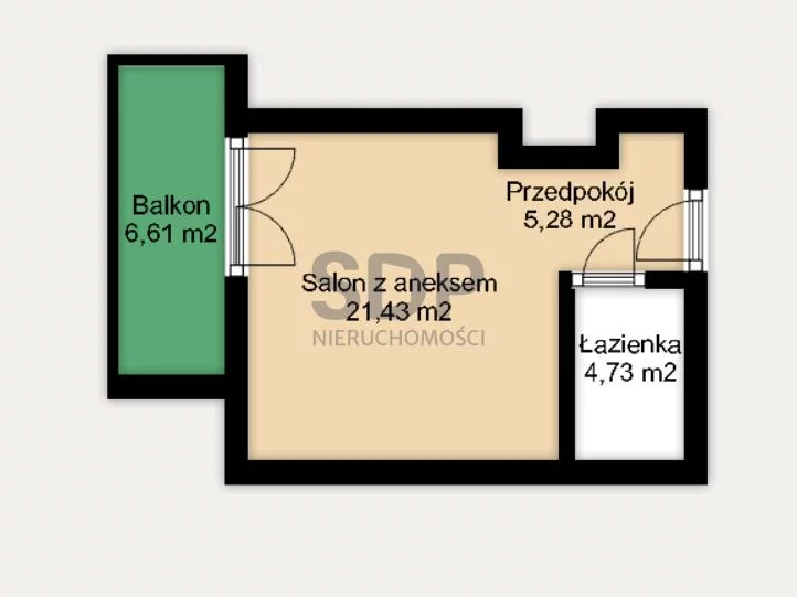 Mieszkanie jednopokojowe 31,44 m², Wrocław, Stare Miasto, Plac Kościuszki, Sprzedaż