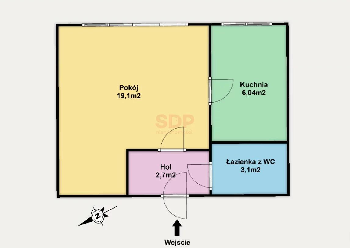 1 pokój, mieszkanie 30,94 m², piętro 7, oferta nr , 41955, Łódź, Popiełuszki Jerzego ks.