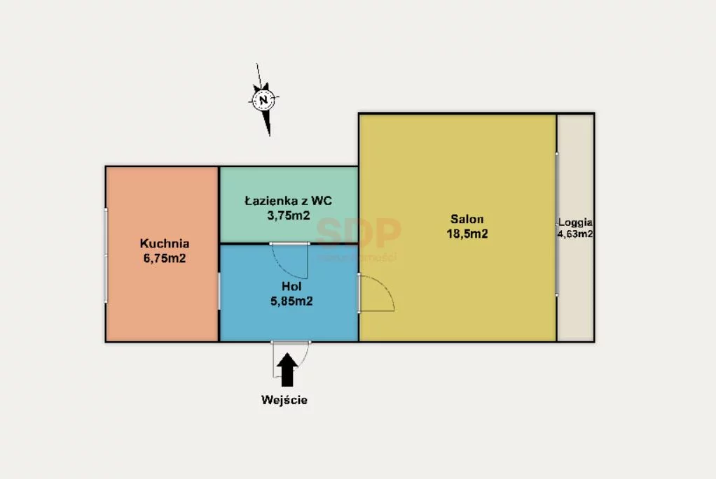 1 pokój, mieszkanie 34,63 m², piętro 3, oferta nr , 42210, Łódź, Górna, Chojny, Serdeczna