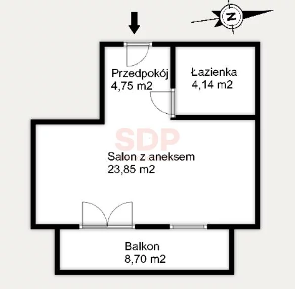 Mieszkanie jednopokojowe 32,80 m², Wrocław, Fabryczna, Stabłowicka, Sprzedaż