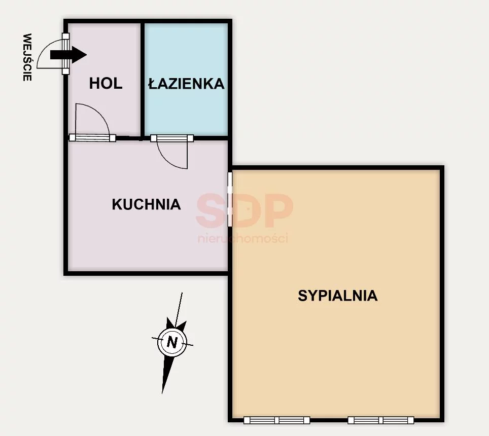 Mieszkanie jednopokojowe 33,29 m², Łódź, Śródmieście, Stanisława Wigury, Sprzedaż