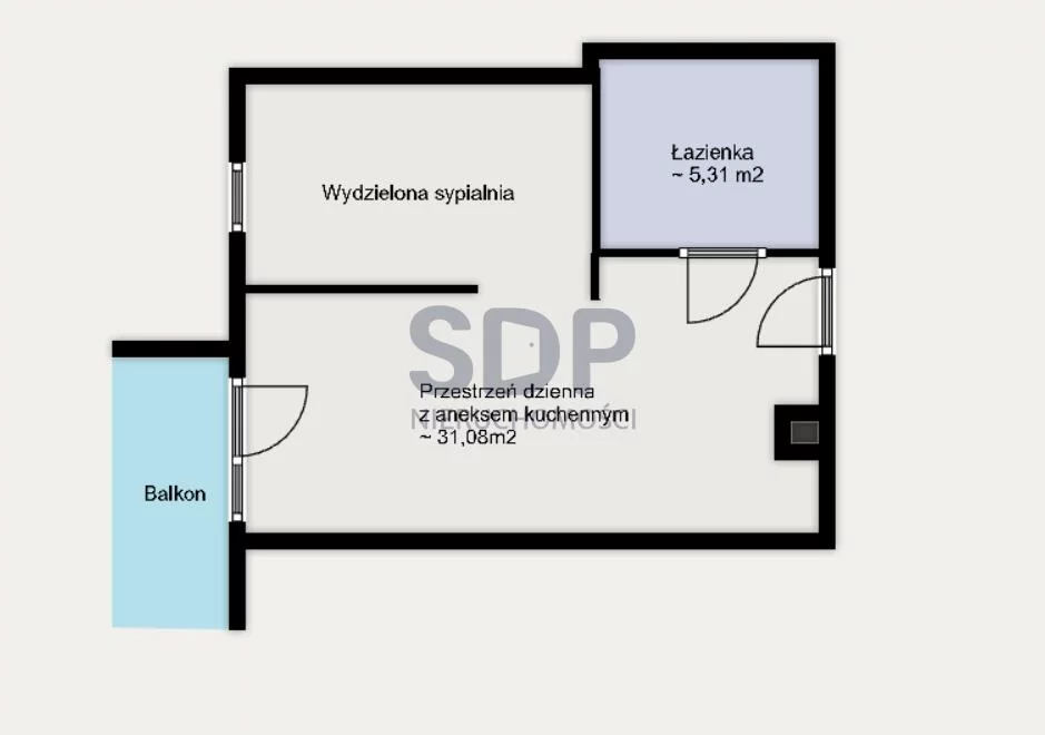 Mieszkanie na sprzedaż, 36,39 m², 1 pokój, 6 piętro, oferta nr 34764