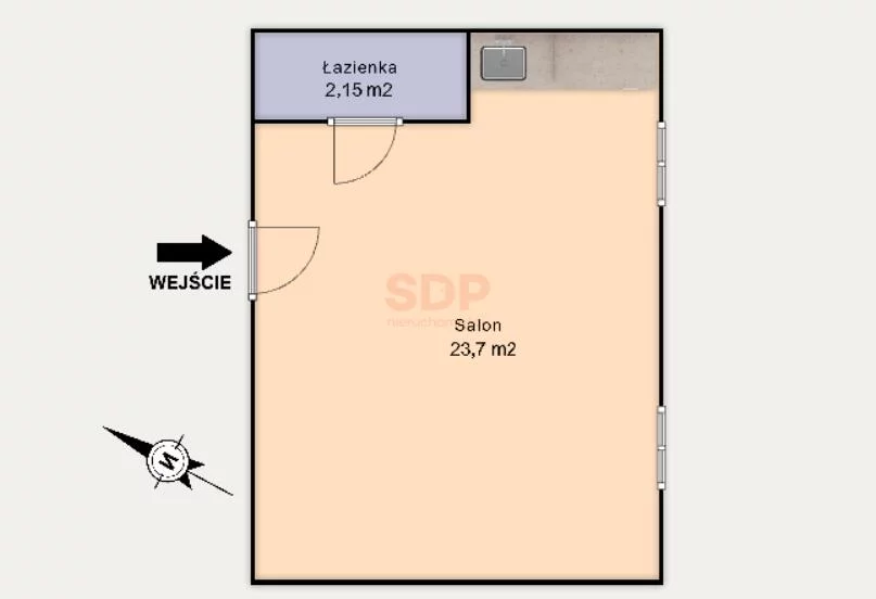 1 pokój, mieszkanie 25,85 m², piętro 1, oferta nr , 42397, Łódź, Polesie, Polesie, Więckowskiego