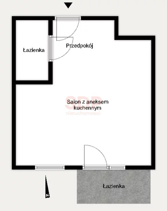 Mieszkanie na sprzedaż, 28,55 m², 1 pokój, 4 piętro, oferta nr 36716