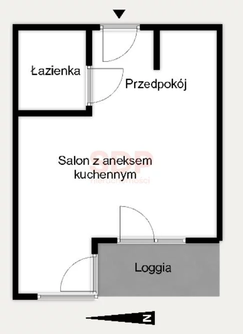 Mieszkanie na sprzedaż, 33,35 m², 1 pokój, 2 piętro, oferta nr 36778