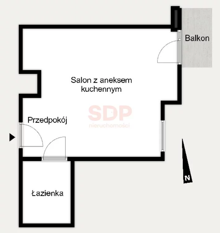 Mieszkanie na sprzedaż, 40,18 m², 1 pokój, 2 piętro, oferta nr 36861