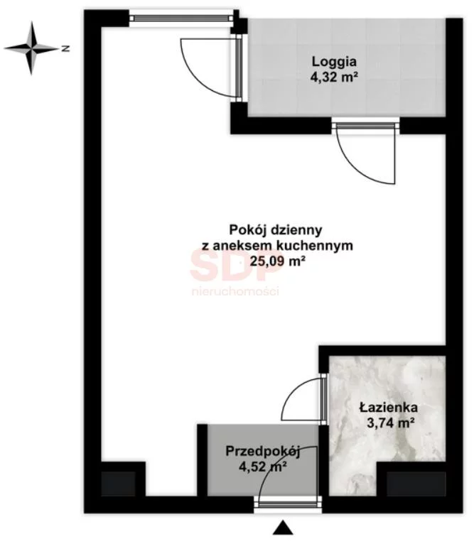 Mieszkanie na sprzedaż, 33,35 m², 1 pokój, 3 piętro, oferta nr 37816