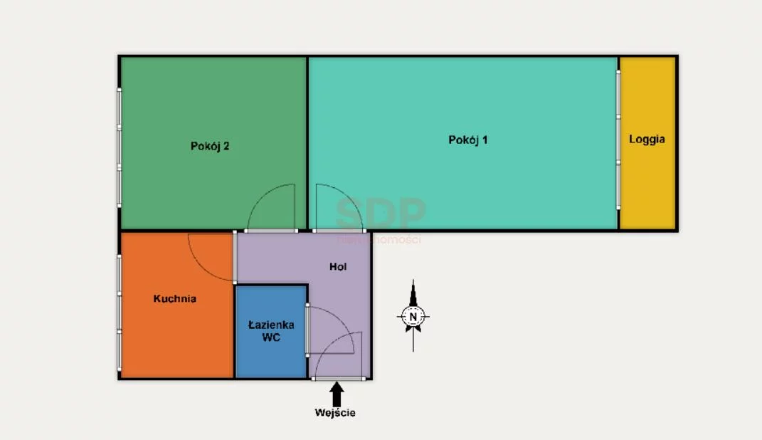 2 pokoje, mieszkanie 39,44 m², piętro 1, oferta nr , 41786, Łódź, Anczyca