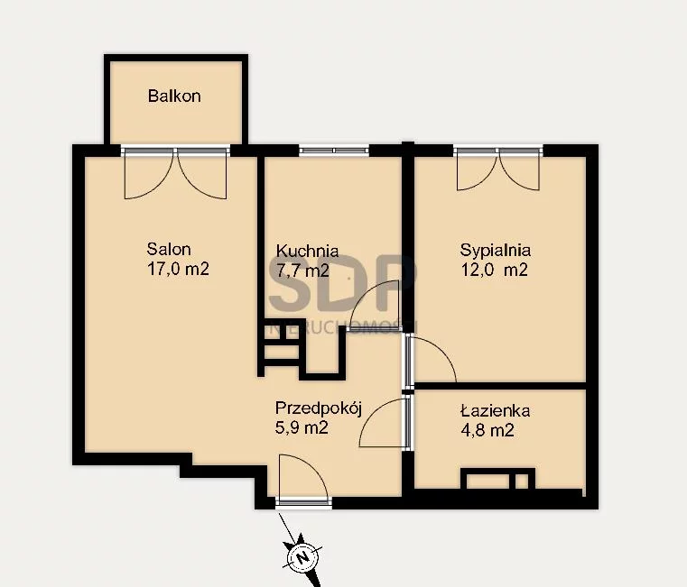 Mieszkanie 47,40 m², piętro 3, oferta nr , 33394, Wrocław, Fabryczna, Awicenny