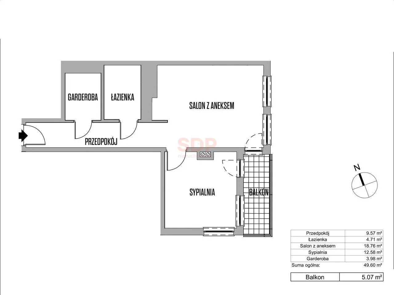 2 pokoje, apartament 50,00 m², piętro 3, oferta nr , 35956, Wrocław, Krzyki-Partynice, Krzyki, Babiego Lata