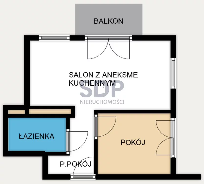 Mieszkanie na sprzedaż, 38,55 m², 2 pokoje, 8 piętro, oferta nr 35023