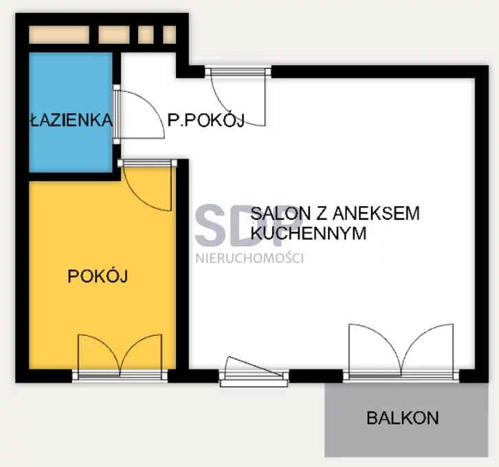 Mieszkanie na sprzedaż, 45,25 m², 2 pokoje, 8 piętro, oferta nr 35028