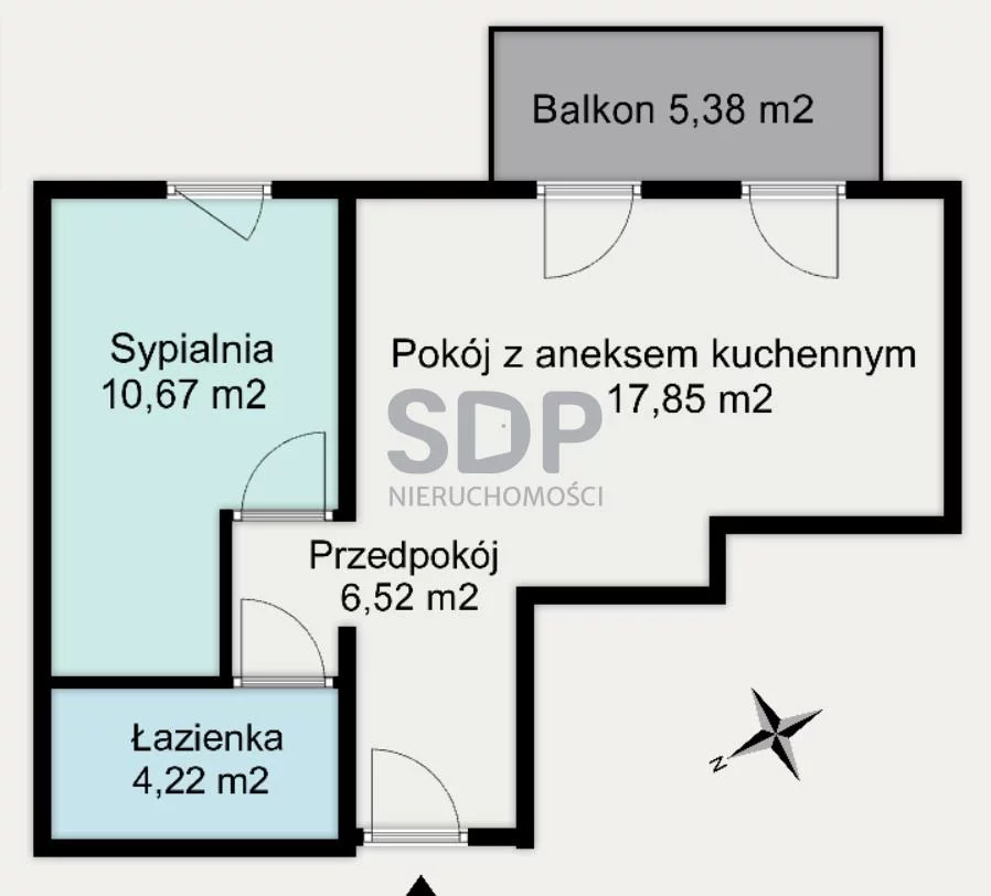 Mieszkanie na sprzedaż, 39,26 m², 2 pokoje, 8 piętro, oferta nr 35575