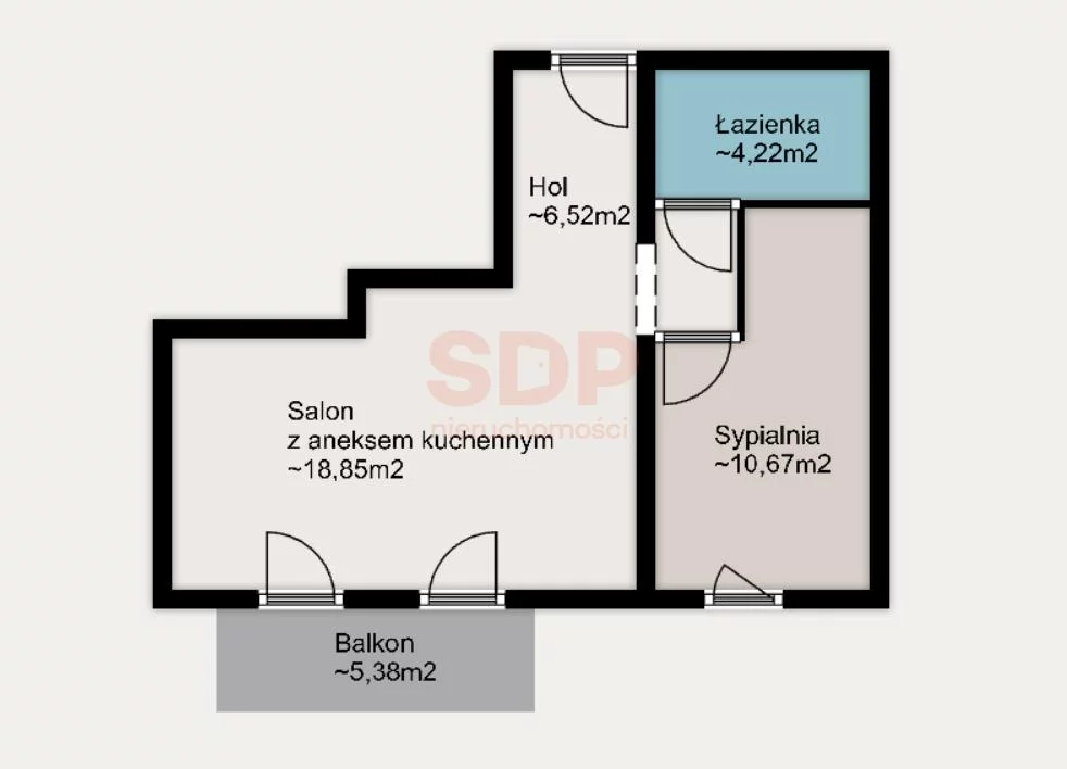 Mieszkanie na sprzedaż, 39,26 m², 2 pokoje, 6 piętro, oferta nr 37180