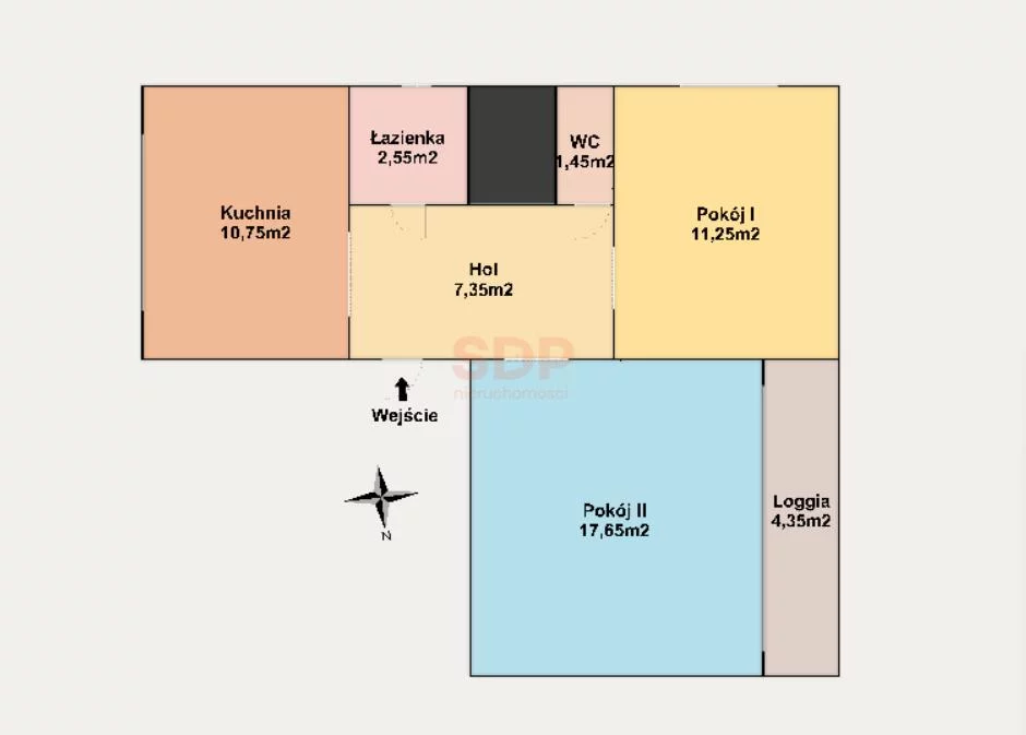 2 pokoje, mieszkanie 51,03 m², piętro 2, oferta nr , 42109, Łódź, Górna, Chojny, Chóralna