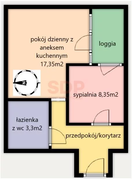 Mieszkanie na sprzedaż, 36,99 m², 2 pokoje, 2 piętro, oferta nr 37614