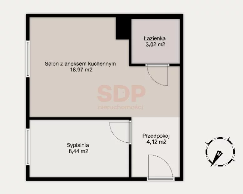 Apartament na sprzedaż, 34,55 m², 2 pokoje, piętro 2, oferta nr 36949