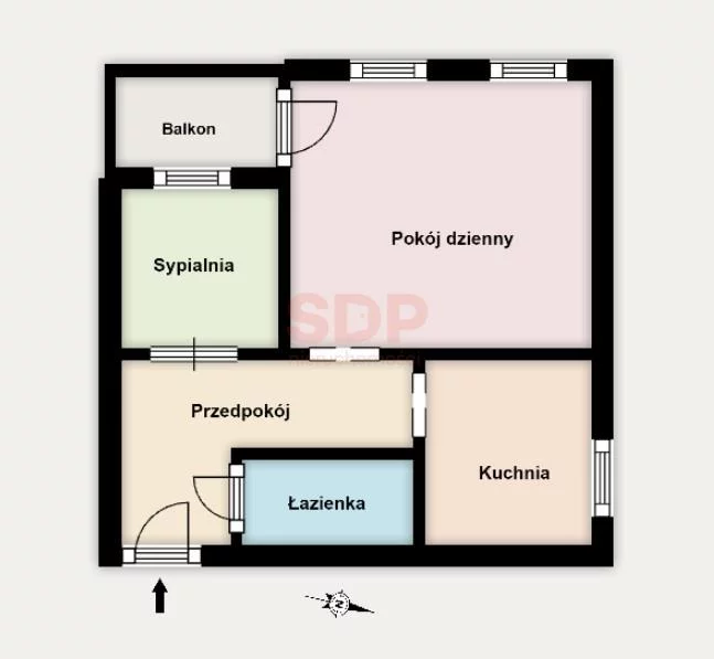 Mieszkanie na sprzedaż, 42,60 m², 2 pokoje, 3 piętro, oferta nr 37104