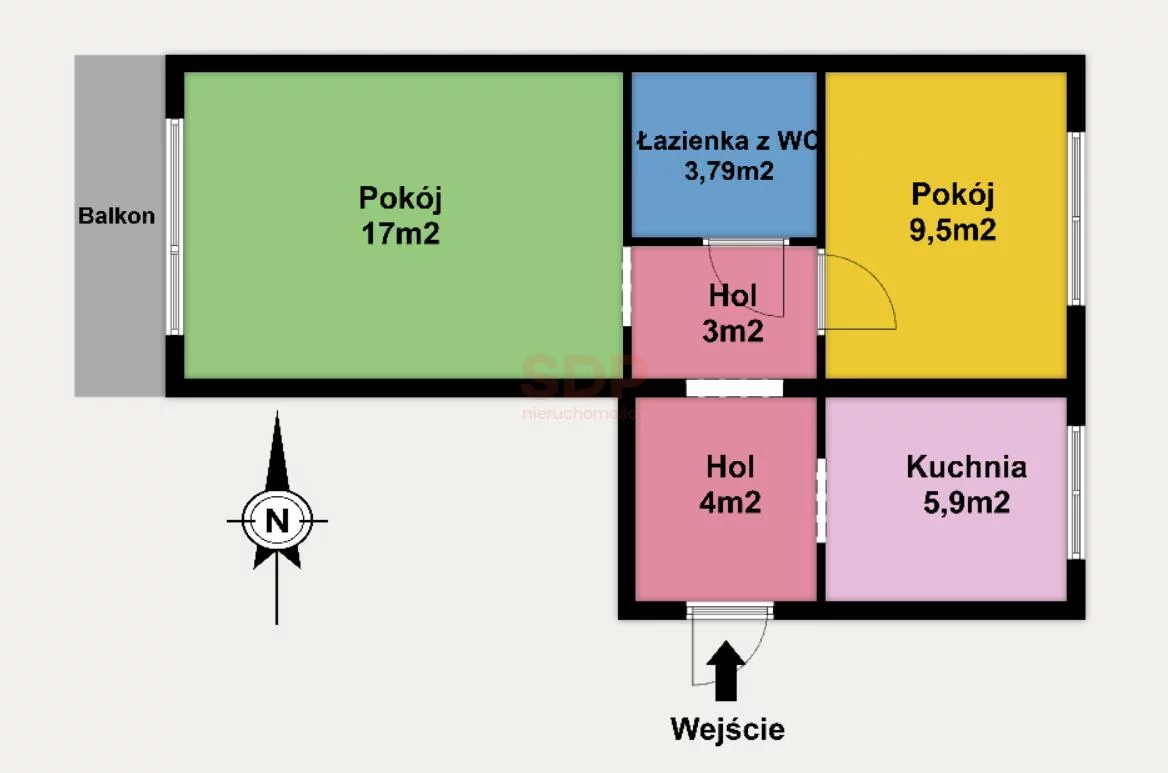 2 pokoje, mieszkanie 43,19 m², piętro 2, oferta nr , 42400, Łódź, Górna, Górna, Doroszewskiego Witolda
