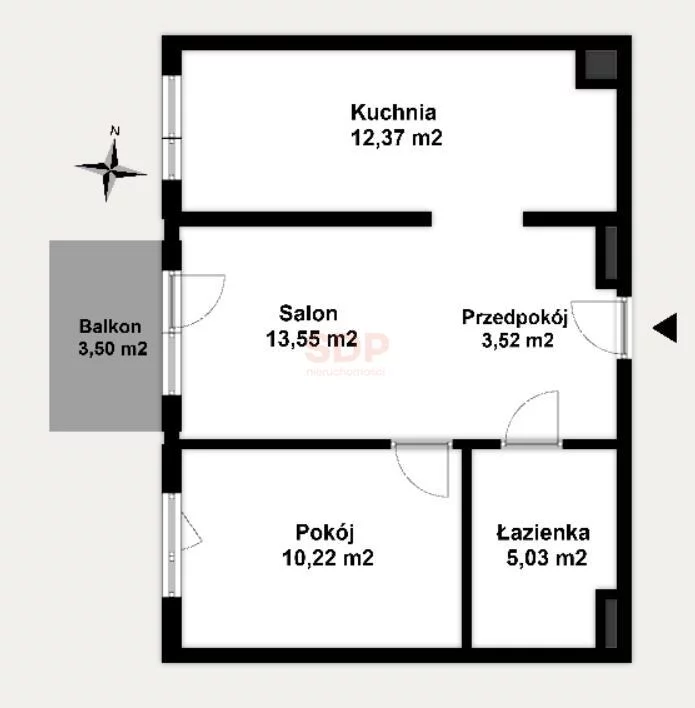 2 pokoje, apartament 44,69 m², piętro 2, oferta nr , 38523, Wrocław, Krzyki-Partynice, Krzyki, Dożynkowa