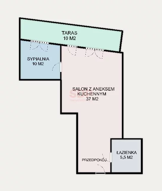 2 pokoje, mieszkanie 56,00 m², piętro 1, oferta nr , 42685, Wrocław, Krzyki-Partynice, Krzyki, Drukarska
