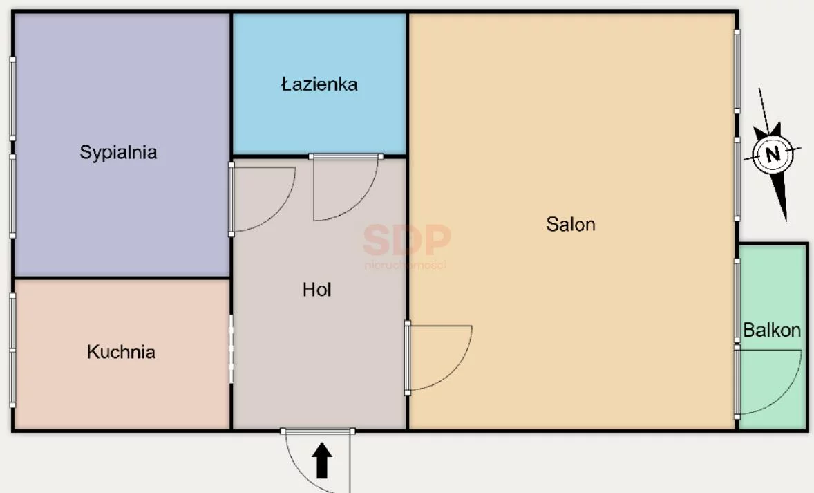 2 pokoje, mieszkanie 48,85 m², piętro 3, oferta nr , 39206, Łódź, Widzew, Widzew, Elsnera Józefa