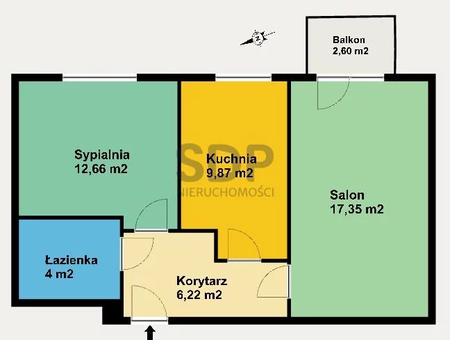 Apartament na sprzedaż, 50,10 m², 2 pokoje, piętro 1, oferta nr 34157