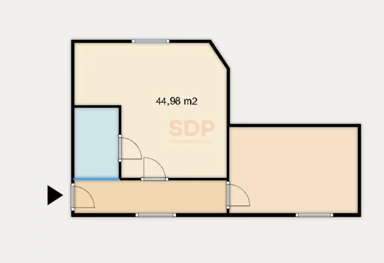 2 pokoje, mieszkanie 44,70 m², piętro 3, oferta nr , 41588, Warszawa, Grochowska