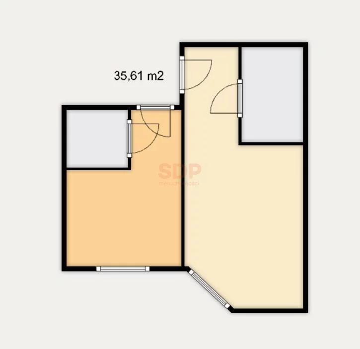 2 pokoje, mieszkanie 35,61 m², parter, oferta nr , 41565, Warszawa, Grochowska