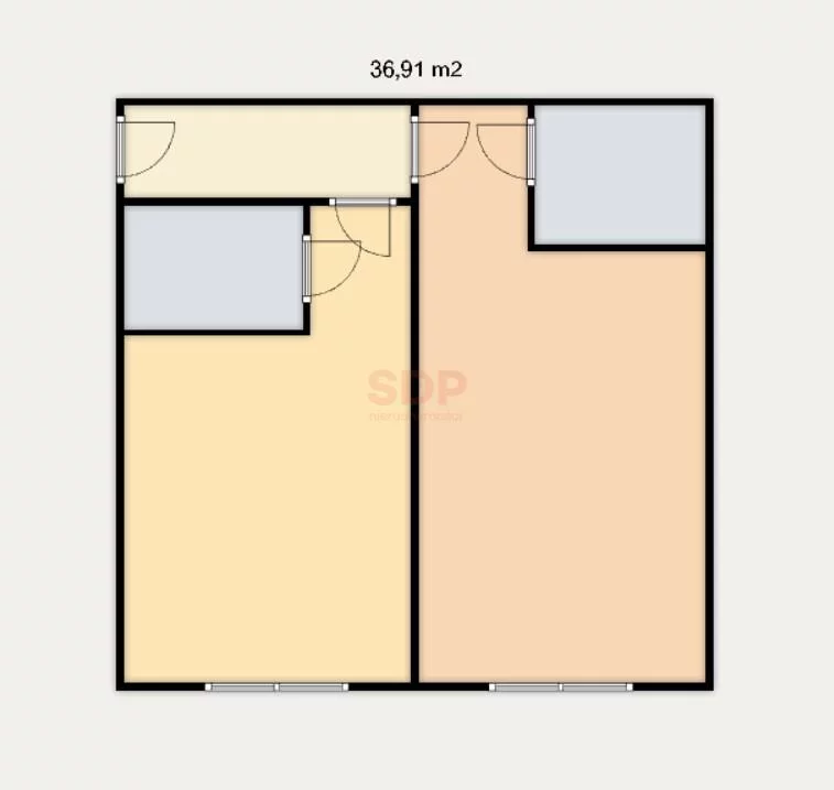 2 pokoje, mieszkanie 36,91 m², parter, oferta nr , 41558, Warszawa, Grochowska