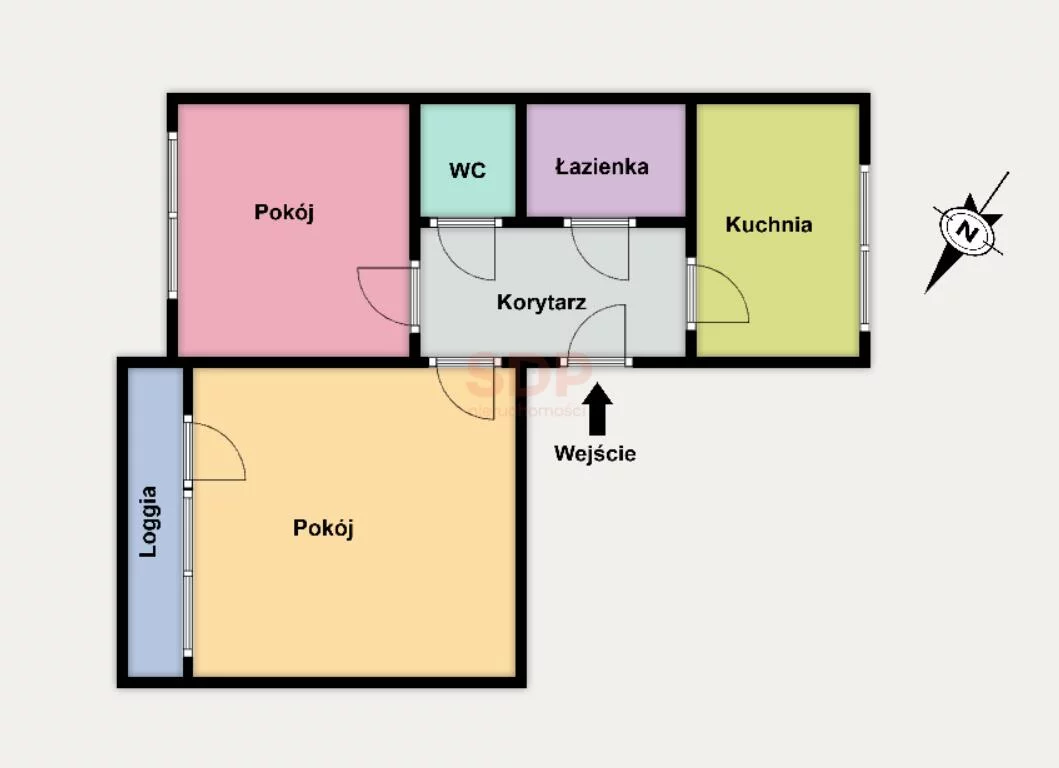 2 pokoje, mieszkanie 51,03 m², parter, oferta nr , 42016, Łódź, Polesie, Polesie, Hubala
