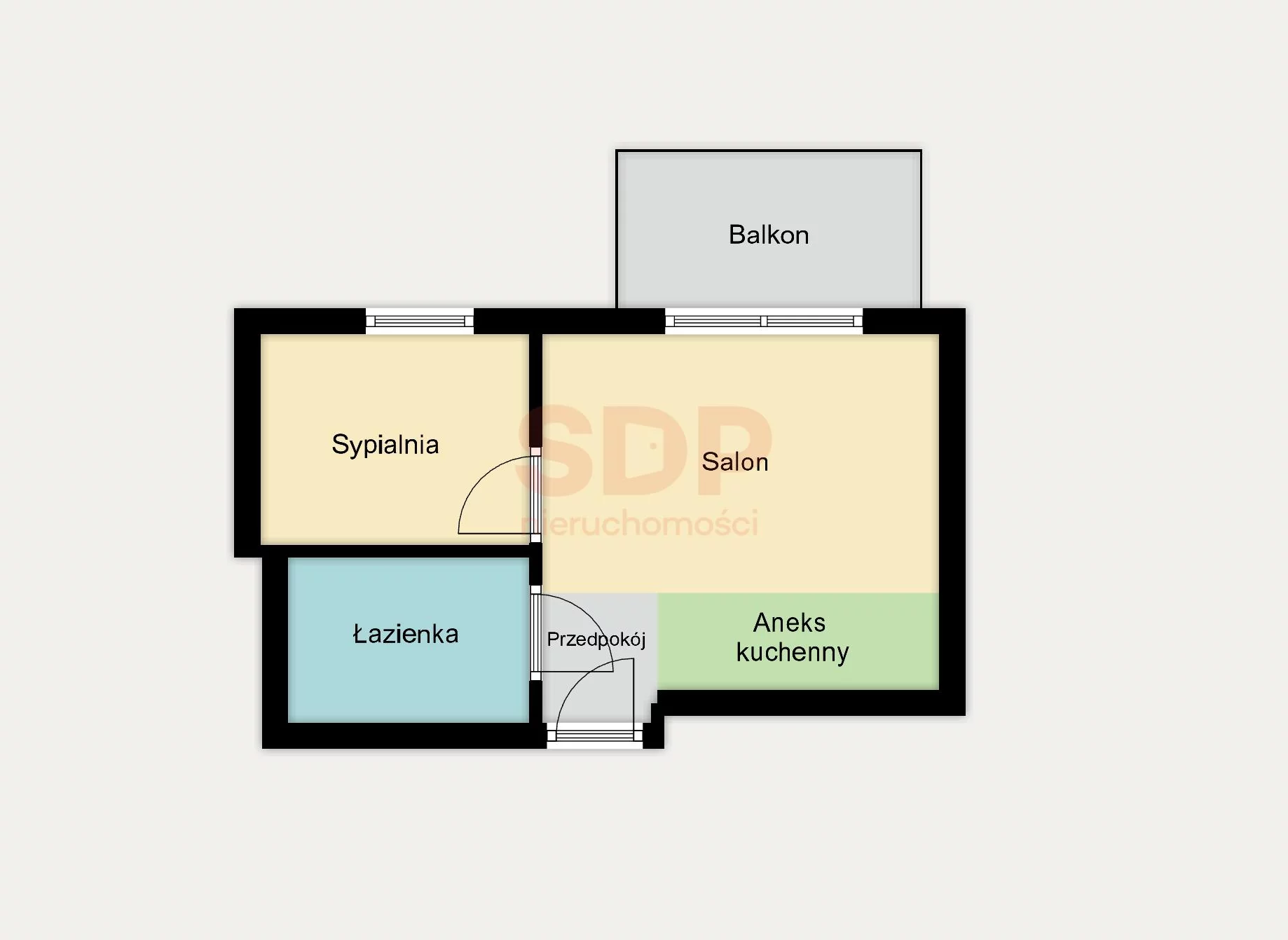 Mieszkanie dwupokojowe 29,23 m², Wrocław, Biskupin-Sępolno-Dąbie-Bartoszowice, Śródmieście, Jedności Narodowej, Sprzedaż