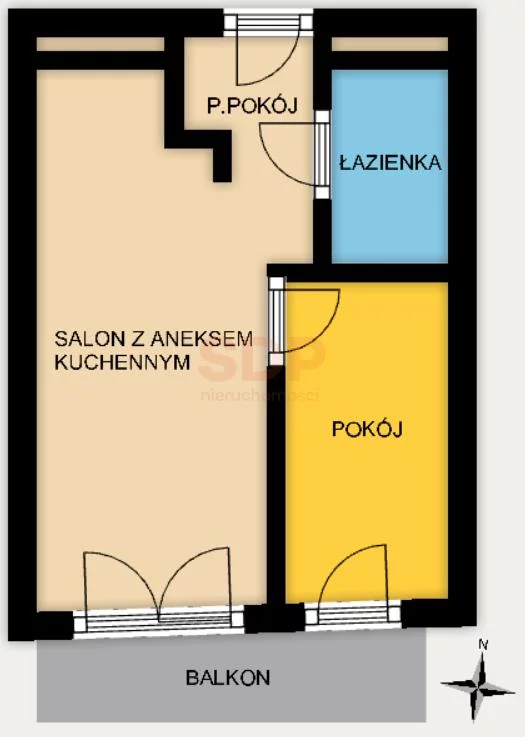 Mieszkanie na sprzedaż, 36,83 m², 2 pokoje, 3 piętro, oferta nr 39135