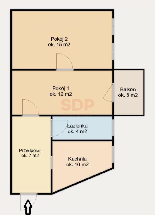 Mieszkanie na sprzedaż, 48,44 m², 2 pokoje, 1 piętro, oferta nr 38452