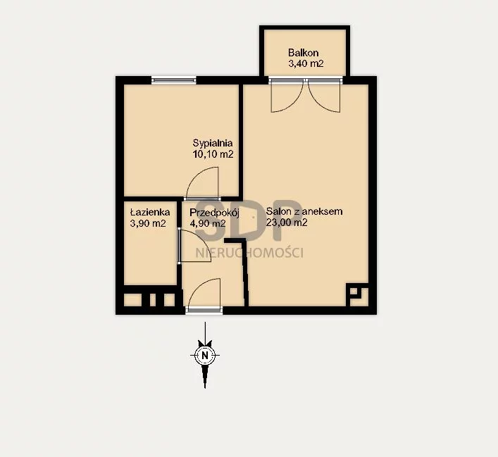 Mieszkanie 41,90 m², piętro 1, oferta nr , 32636, Wrocław, Fabryczna, Jordanowska