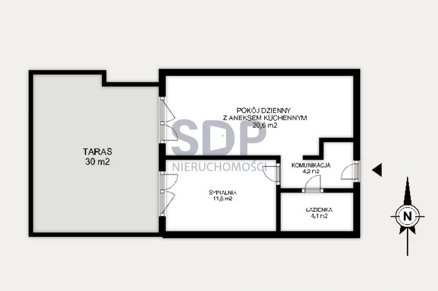 Mieszkanie dwupokojowe 40,50 m², Wrocław, Krzyki-Partynice, Krzyki, Jordanowska, Sprzedaż