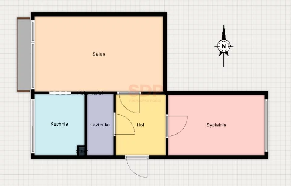 2 pokoje, mieszkanie 37,18 m², piętro 3, oferta nr , 42860, Łódź, Bałuty, Bałuty, Kaczeńcowa