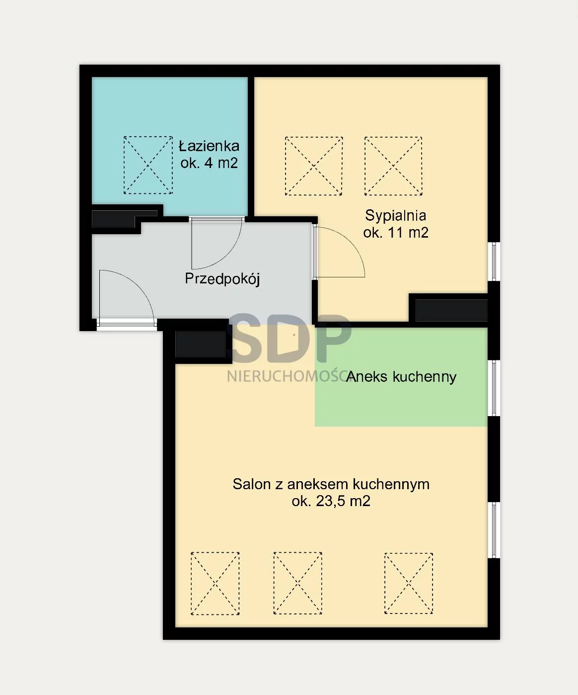 Mieszkanie na sprzedaż, 47,90 m², 2 pokoje, 3 piętro, oferta nr 38631