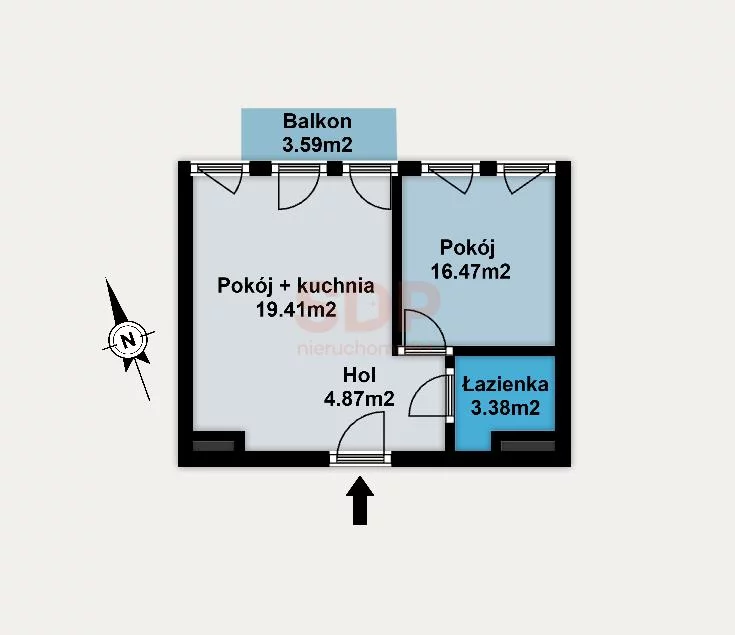 Mieszkanie dwupokojowe 38,00 m², Wrocław, Krzyki-Partynice, Krzyki, Karkonoska, Sprzedaż