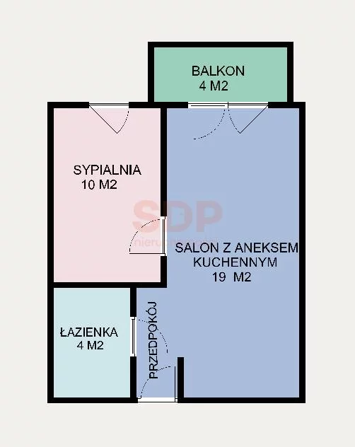 Mieszkanie dwupokojowe 35,63 m², Wrocław, Krzyki-Partynice, Krzyki, Karkonoska, Sprzedaż