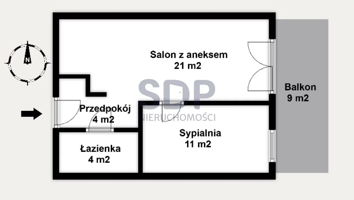 Mieszkanie na sprzedaż, 40,70 m², 2 pokoje, 5 piętro, oferta nr 33364