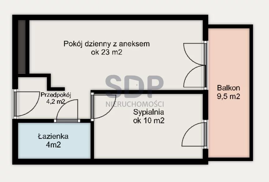 Mieszkanie dwupokojowe 41,10 m², Wrocław, Stare Miasto, Kępa Mieszczańska, Sprzedaż