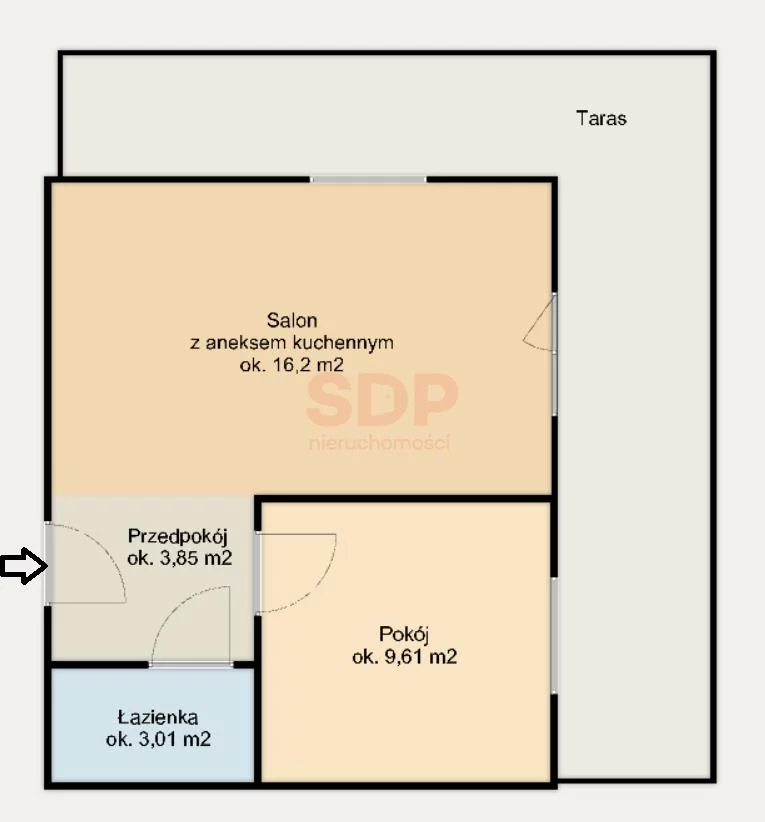 Mieszkanie na sprzedaż, 32,67 m², 2 pokoje, 5 piętro, oferta nr 37055